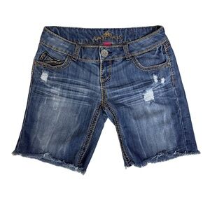 ⭐️ Almost Famous Distressed Blue Jean Shorts- size 9
